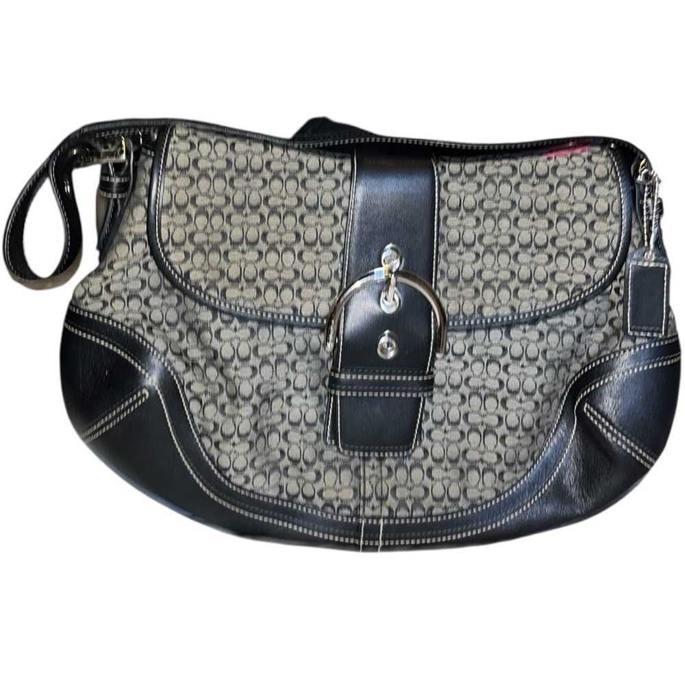 Coach Black and Gray Shoulder Bag